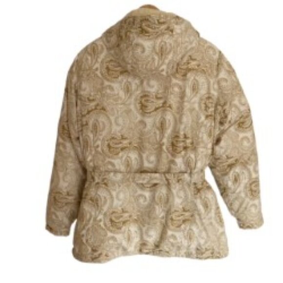 Lands' End Paisley Down Hooded Jacket M/P - Picture 4 of 8